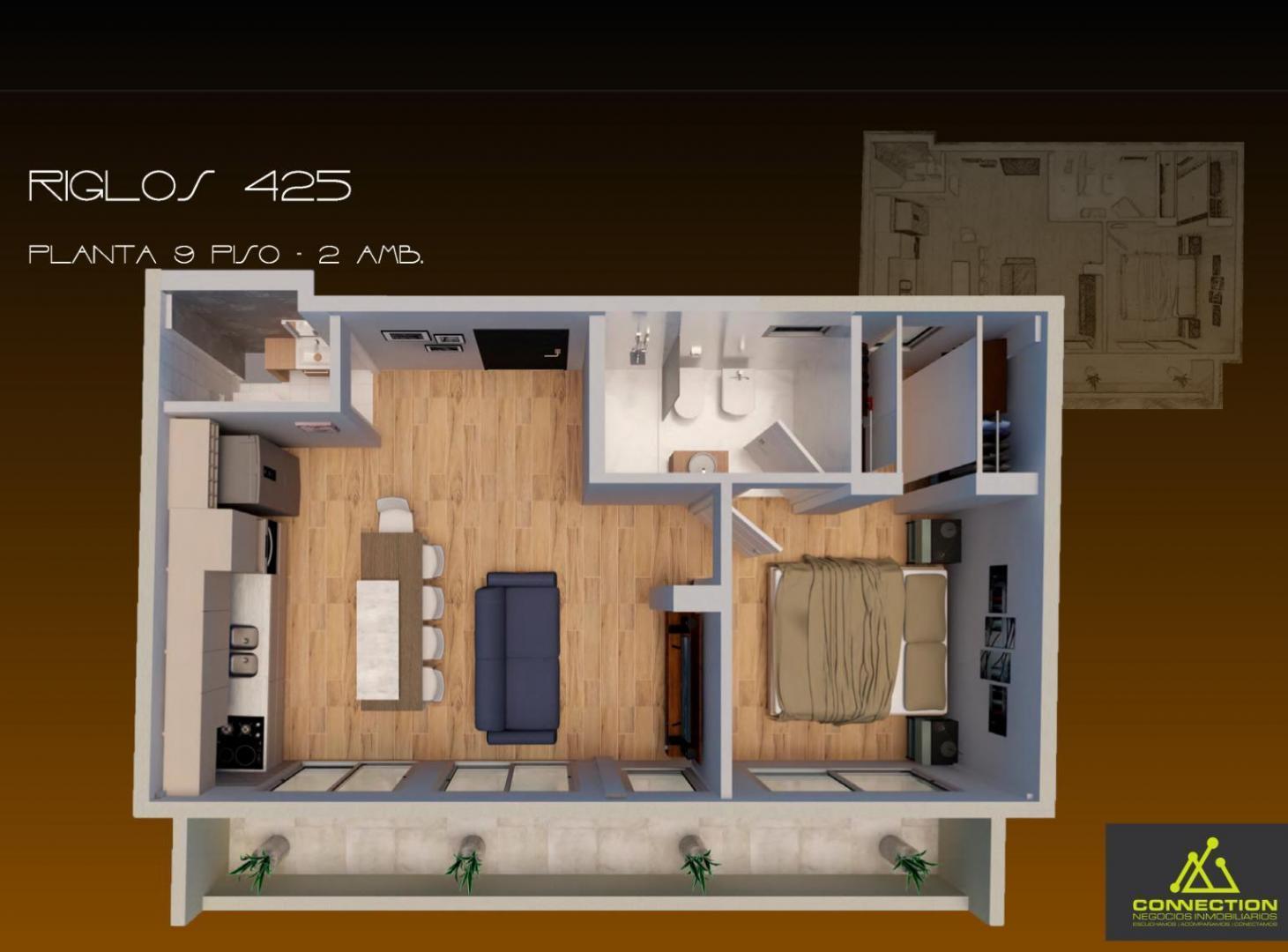 Venta Departamento 3 Ambientes Contra Frente - Riglos al 400 - Caballito