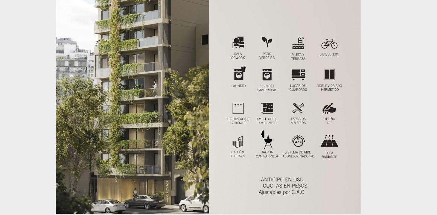 VENTA DEPARTAMENTO 3 AMBIENTES CON AMENITIES- PALERMO HOLLYWOOD