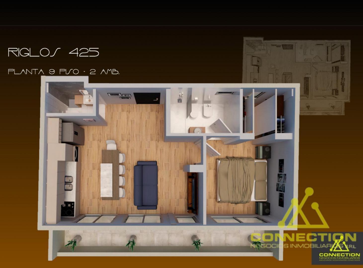 Venta Departamento 3 ambientes al frente - Riglos al 400 - Caballito