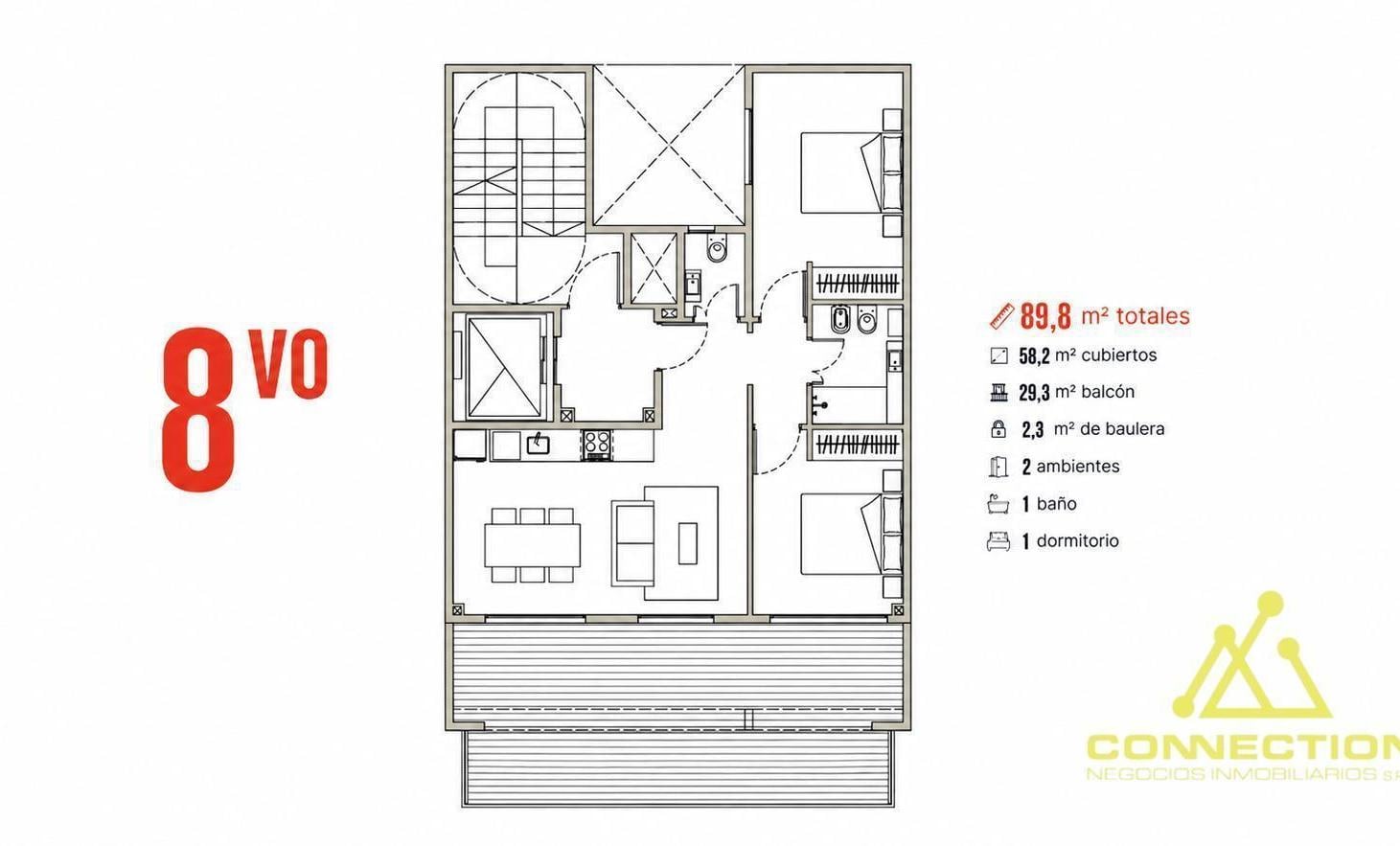 VENTA DEPARTAMENTO 3  AMBIENTES - MODERNO CON BALCON TERRAZA EN CABALLITO
