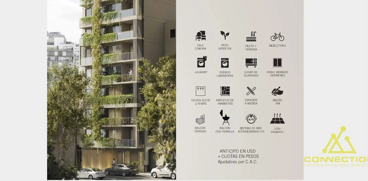 VENTA DEPARTAMENTO 2 AMBIENTES CON AMENITIES- PALERMO HOLLYWOOD 5