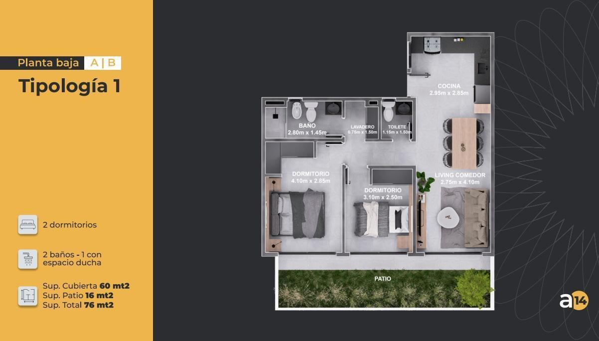 Foto de Departamento en venta un dormitorio, a estrenar! - Alerces 14, Barrio, imagen 2