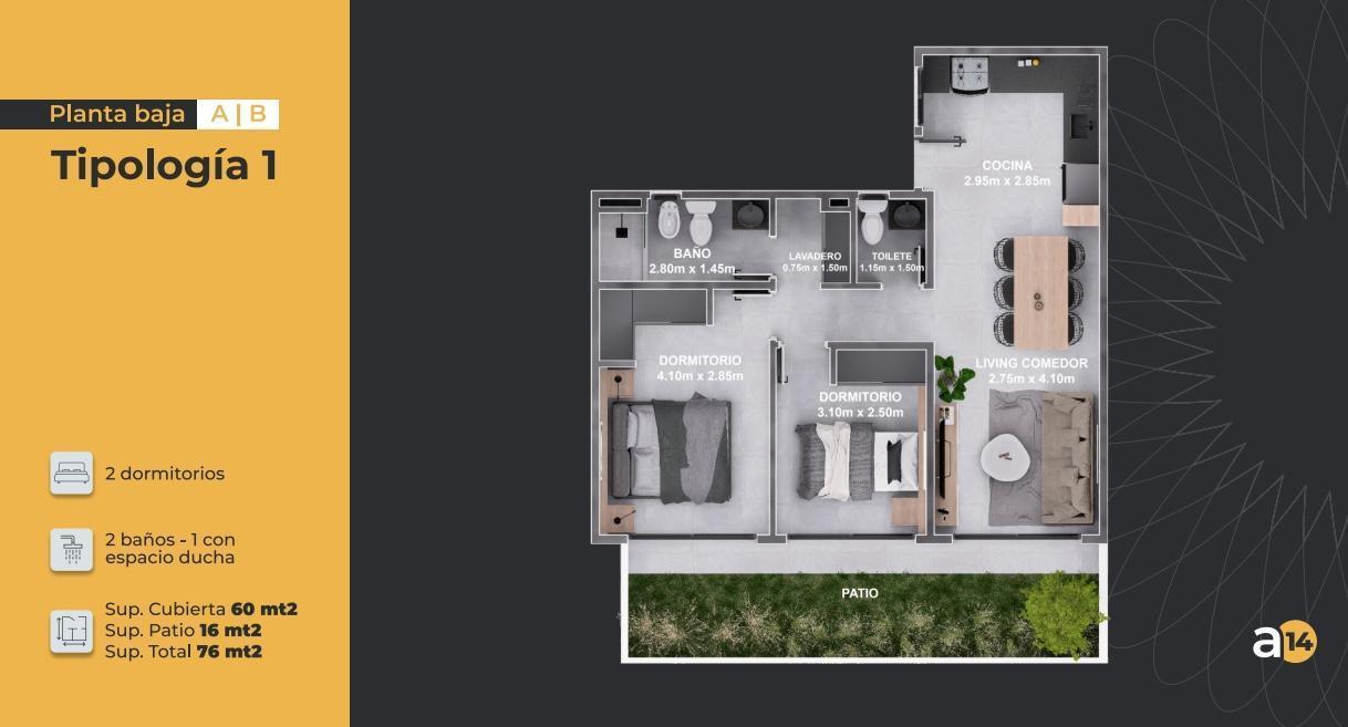 Foto de Departamento en venta dos dormitorios, a estrenar! - Alerces 14, Barrio, imagen 2