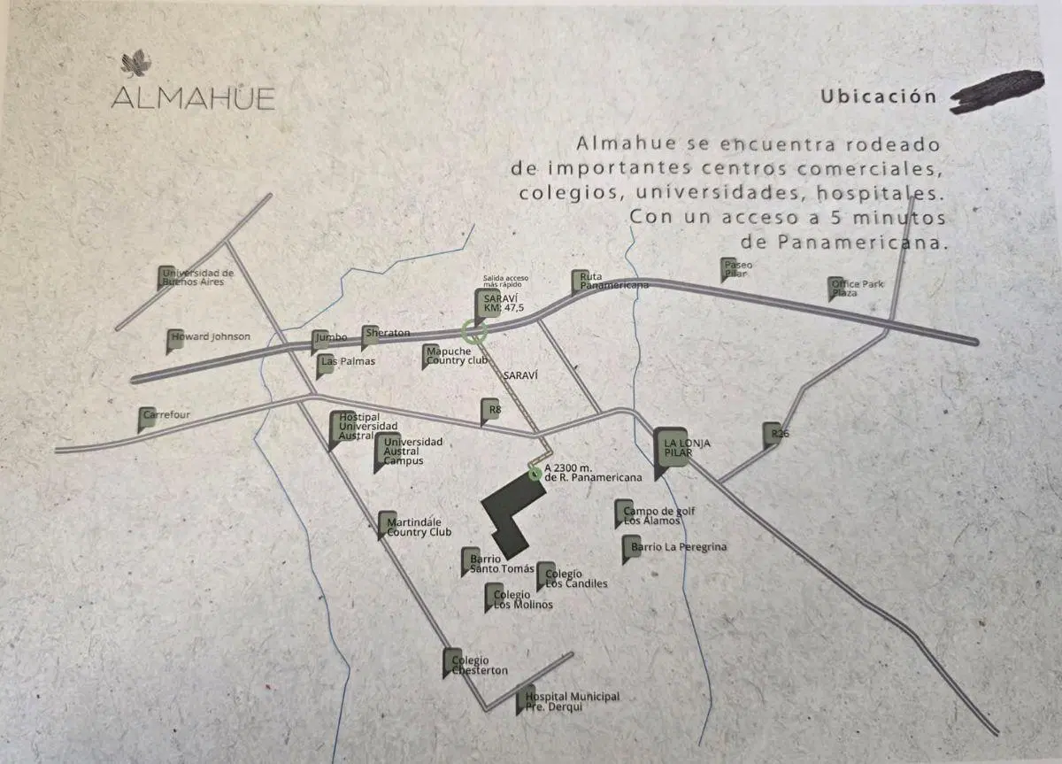 MUY LINDO LOTE EN EL SECTOR BOSQUE EN EL BARRIO PRIVADO ALMAHUE,PILAR. 4