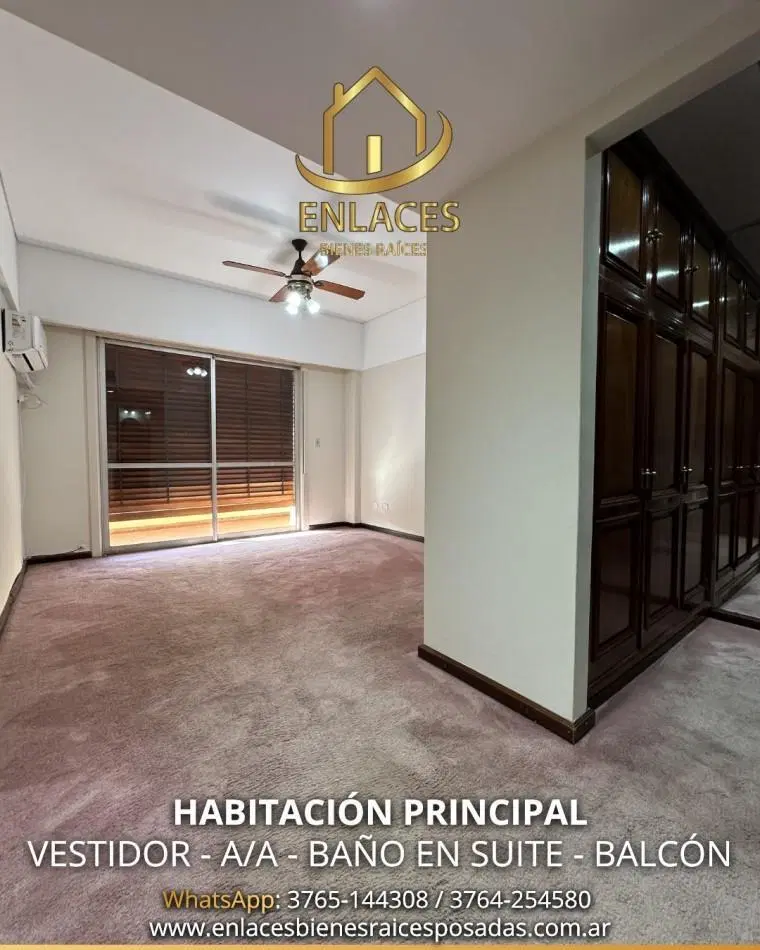 Departamento de 3 dormitorios mas dependencia de servicio en alquiler 8