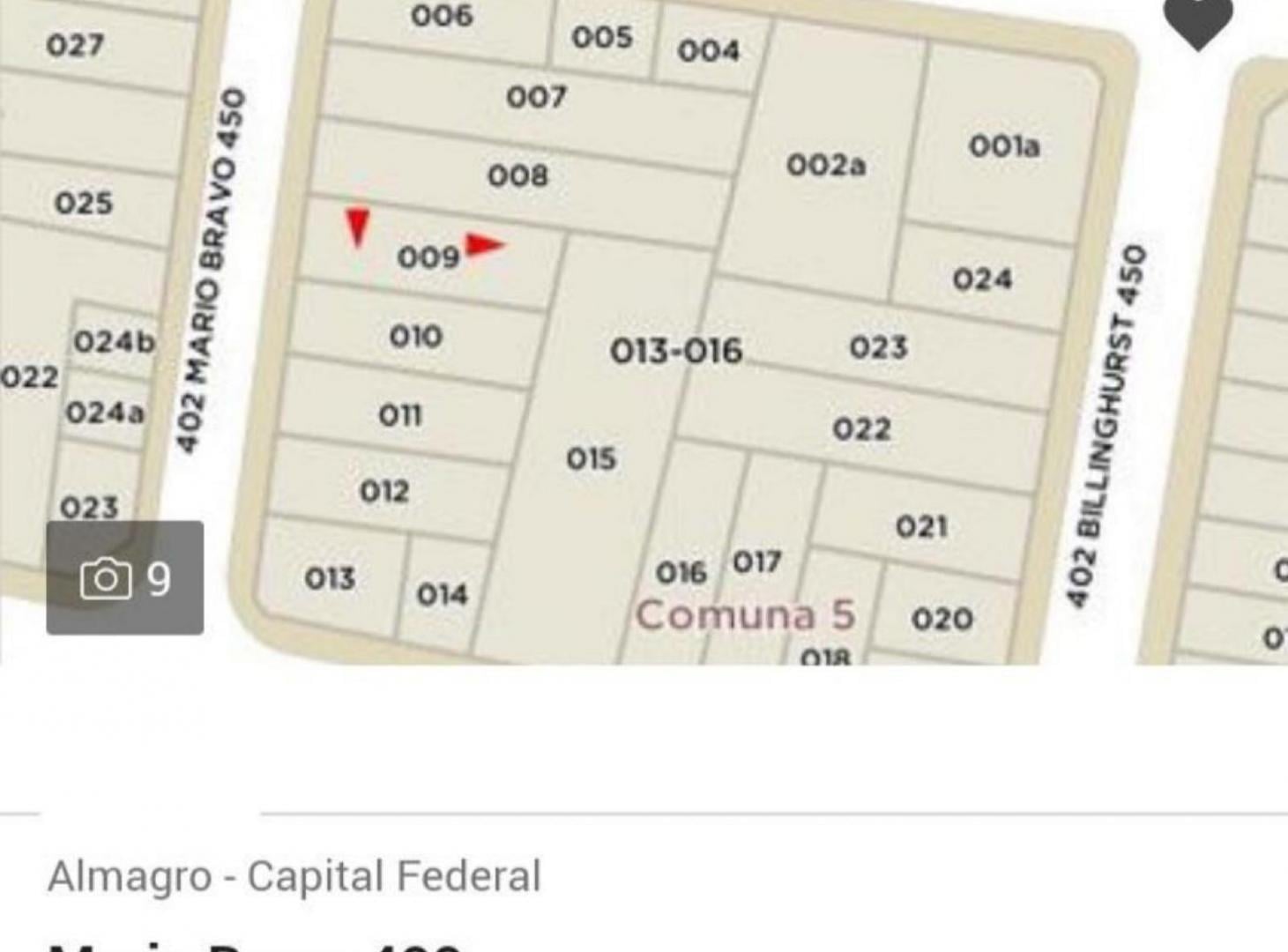 Terreno de 230 m2 en venta en Almagro Norte