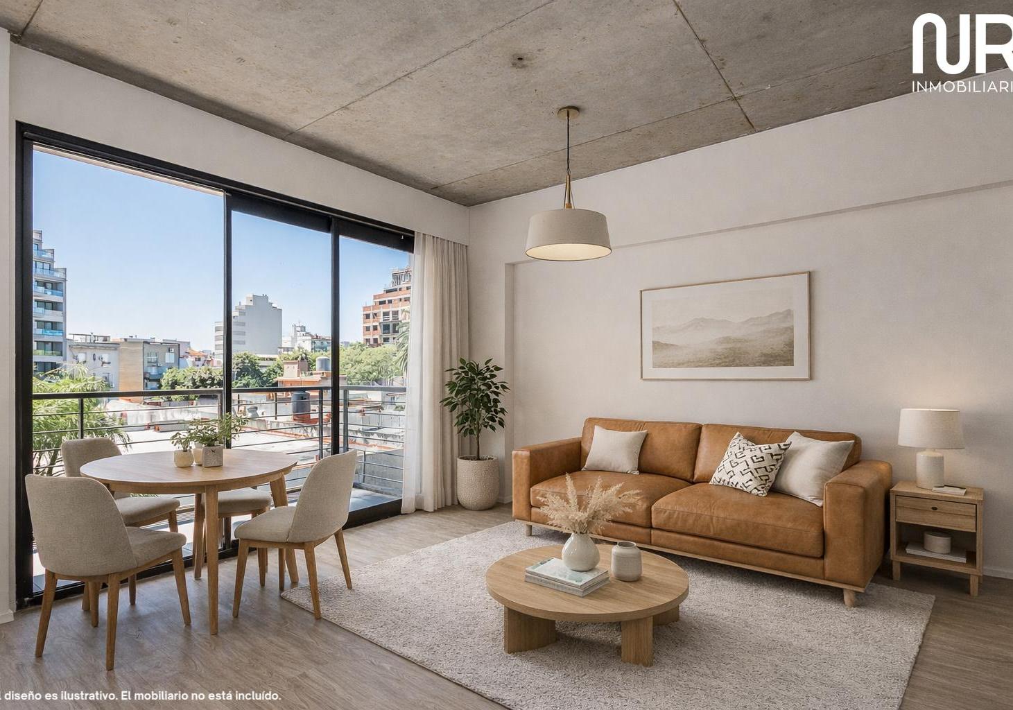 Dpto luminoso de 1,5 ambientes | 52 m² | Balcón al contrafrente | Coghlan