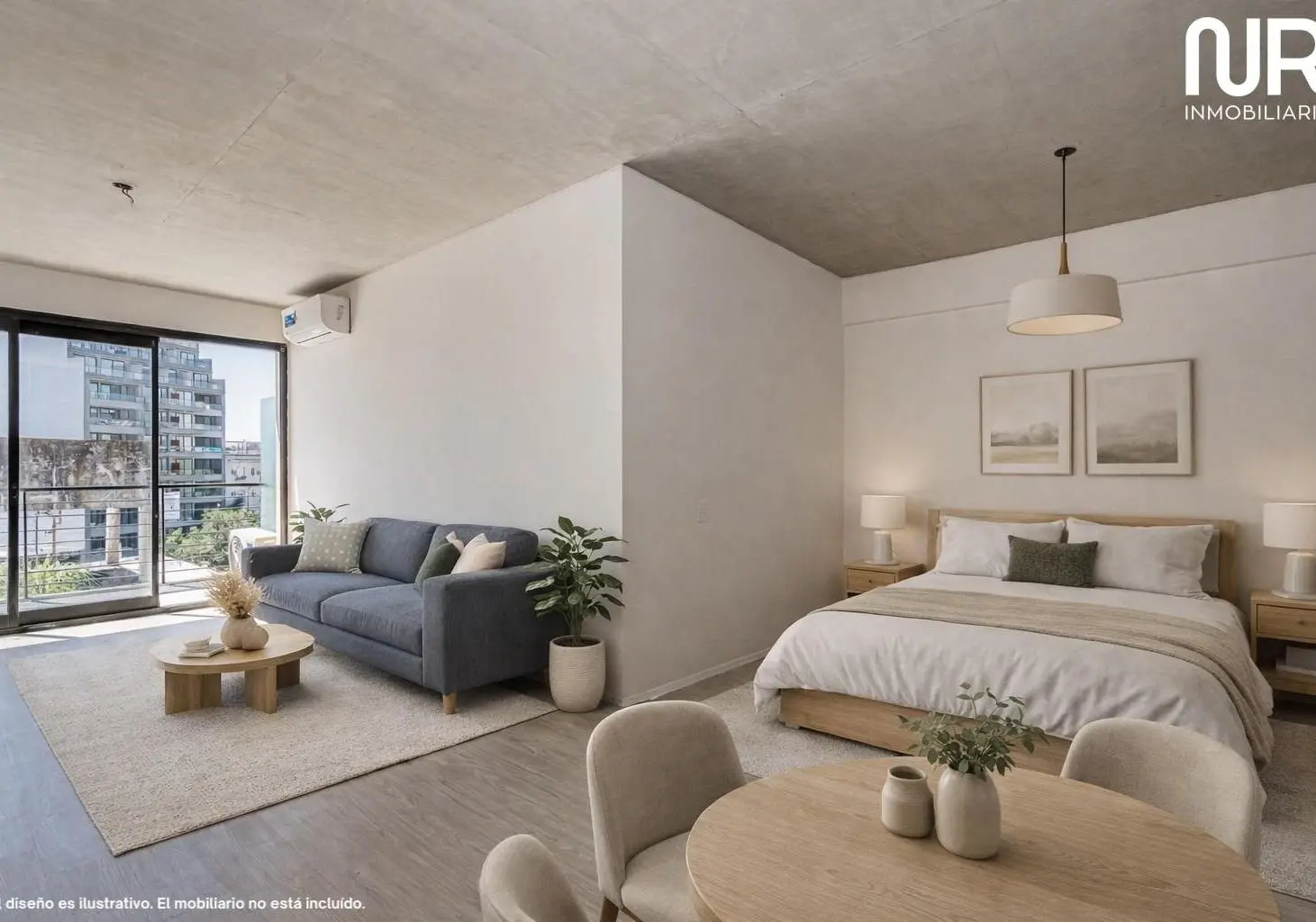 Dpto. de 1,5 ambientes | 42,5 m² | Balcón al contrafrente | Coghlan 1