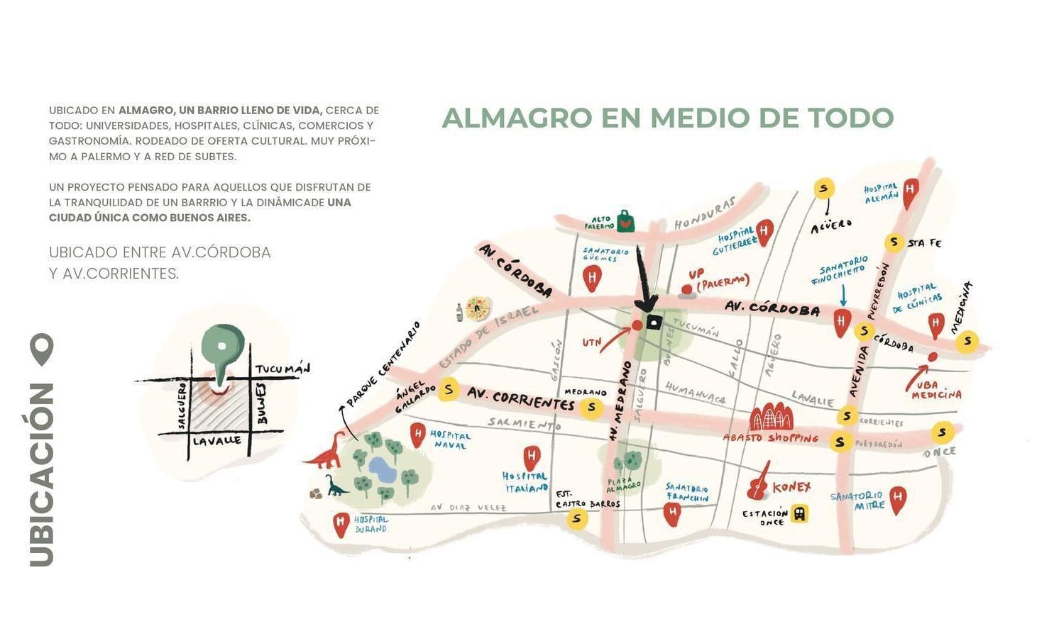 Departamento en venta en Almagro en construcción