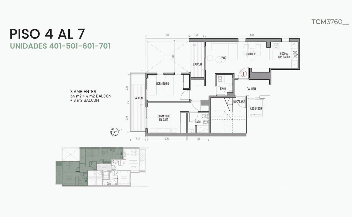 Departamento en venta en Almagro en construcción