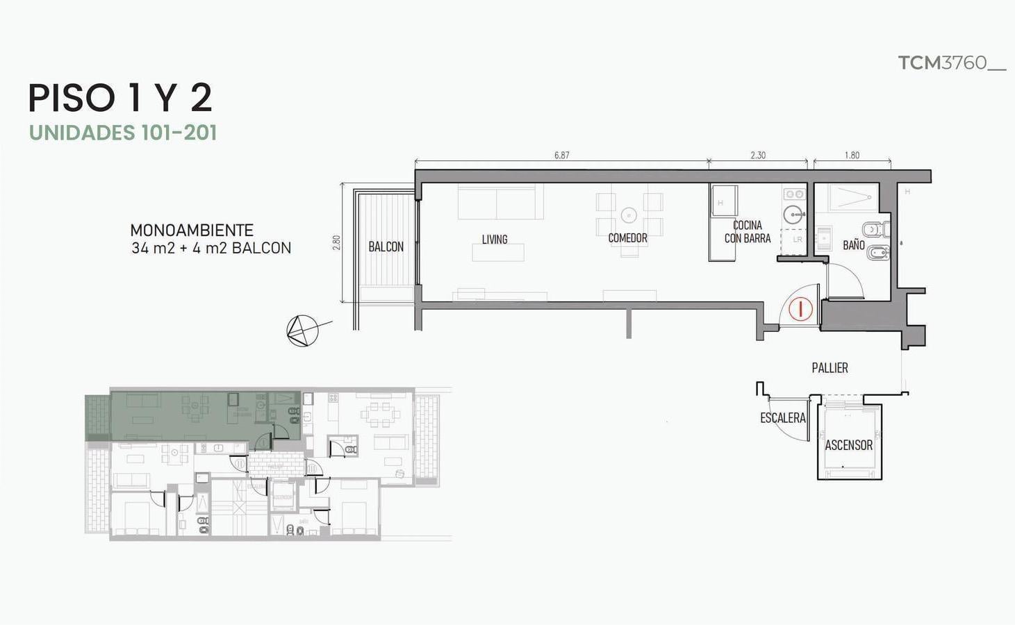Foto de Departamento en venta en Almagro en POZO, imagen 5