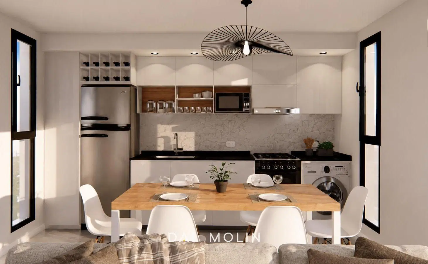 Desarrollo en pozo en Plaza Mitre - A estrenar - 2 ambientes - En construcción 3