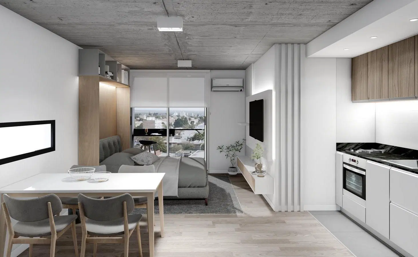 Monoambiente a estrenar en excelente ubicación en edificio CALIZO 1