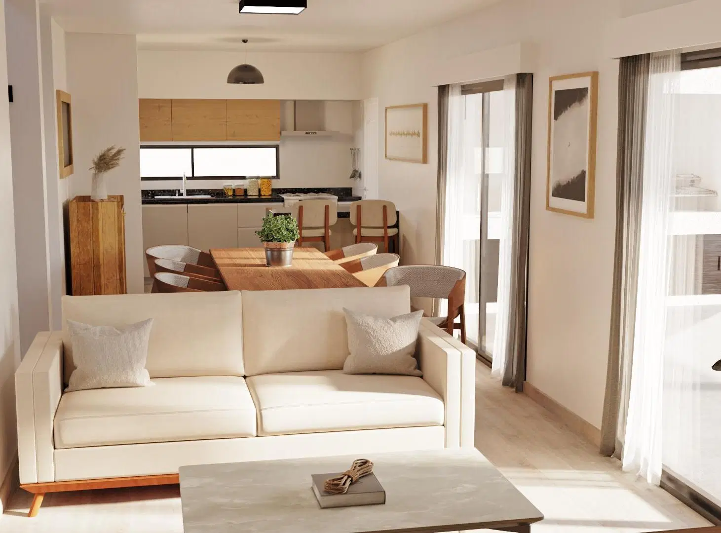 Departamento de 80 m² con 1 dormitorio en alquiler. 3