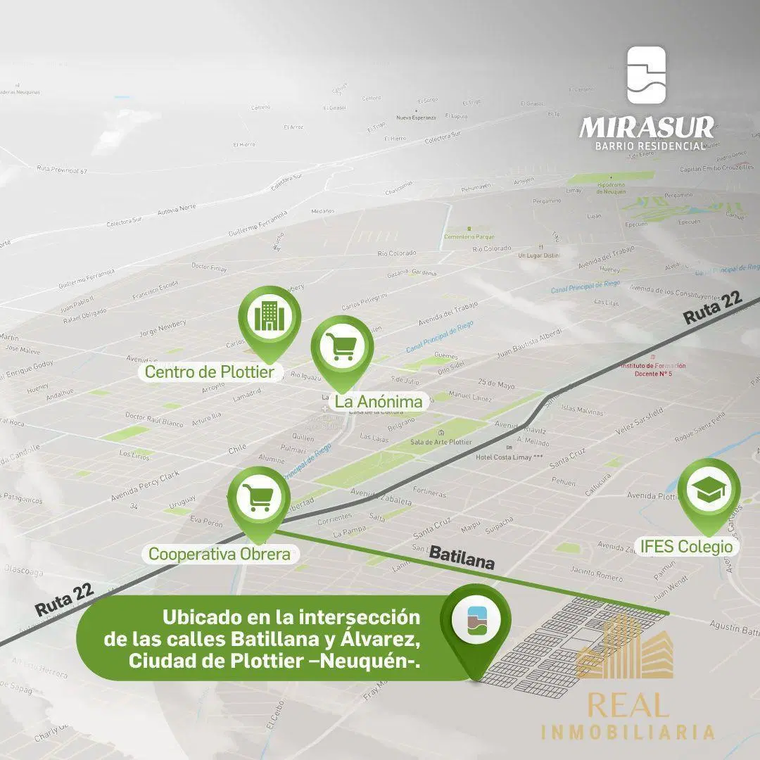Venta de Terreno en B° ¨Mirasur¨, ciudad de Plottier, Neuquén 3
