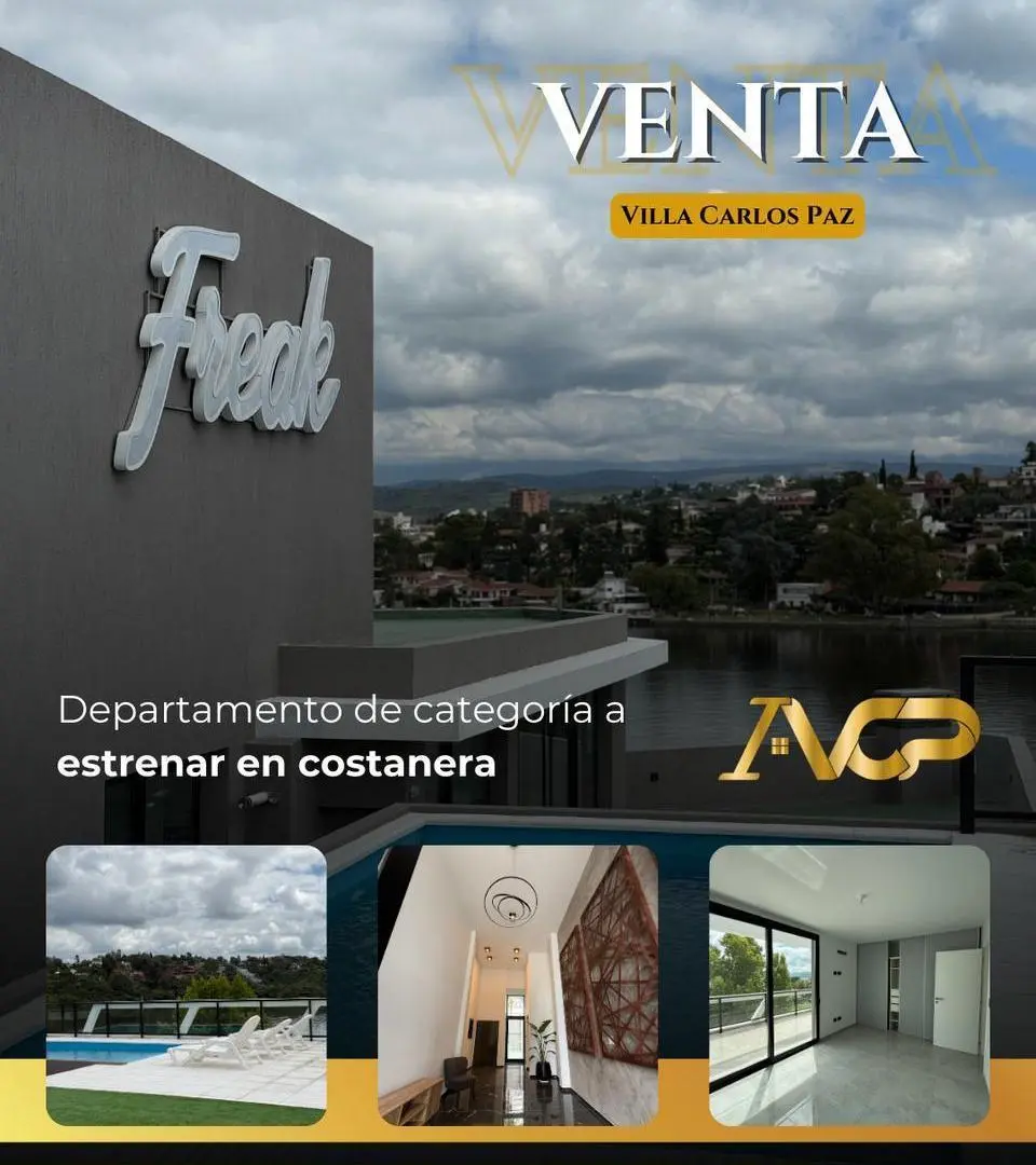 Departamento de categoría a estrenar FRENTE AL LAGO en Villa Carlos Paz 3