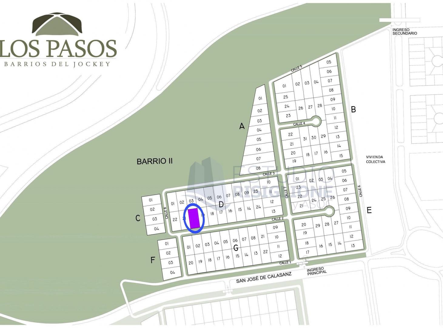 RETASADO TERRENO LOS PASOS GOLF, 830m2 FRENTE SUR NO PERIMETRAL,OBRA PAGADA