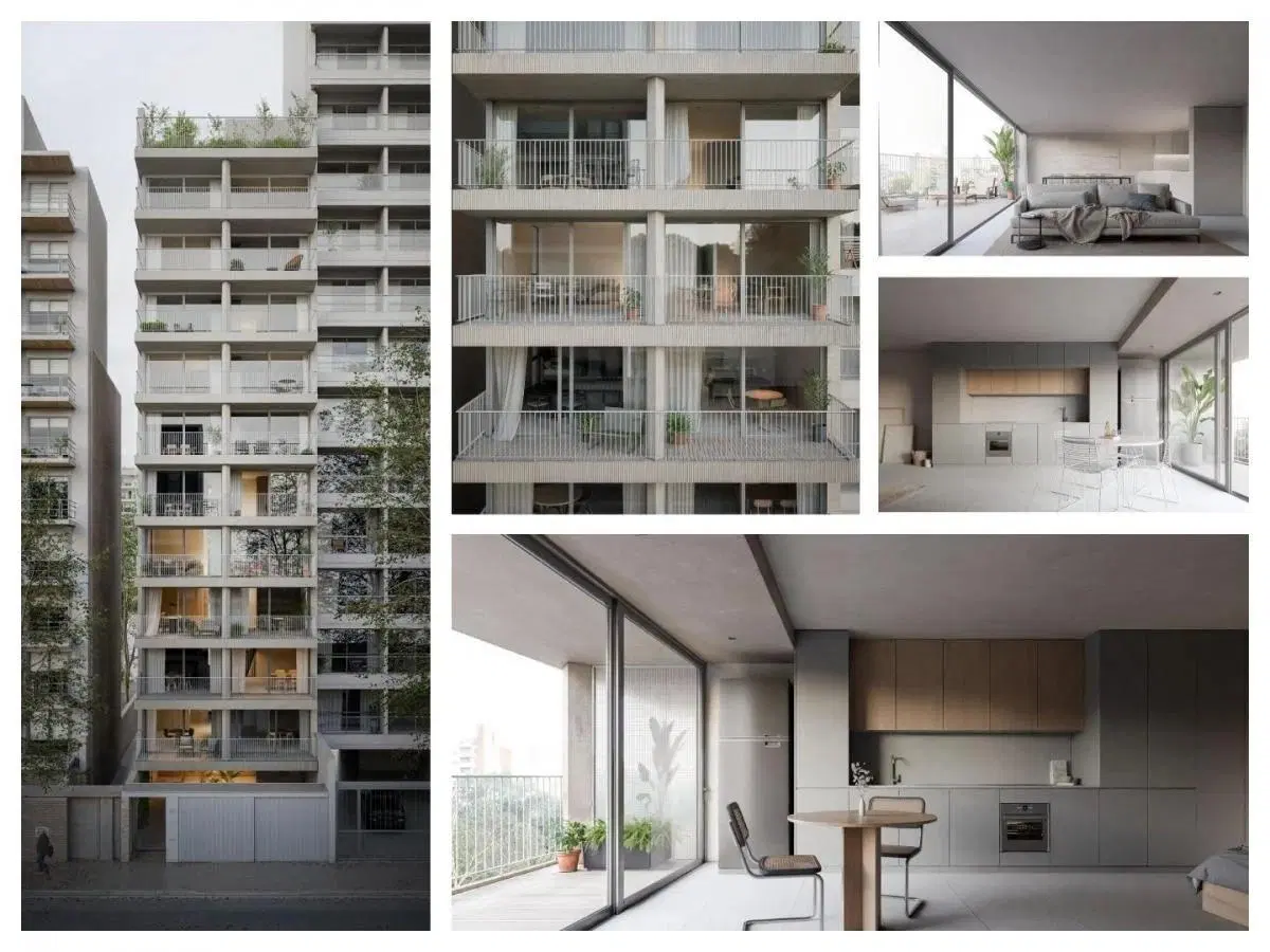 Departamento en venta de un dormitorio en contruccion en Lourdes 5