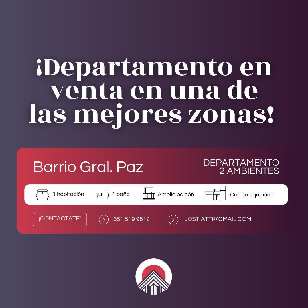 Hermoso Departamento en Venta en Barrio General Paz 1 Dormitorio 4