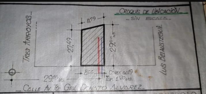 Lote en venta de 245m2 apto 1191m2 vendibles, ubicado en Caballito Sur