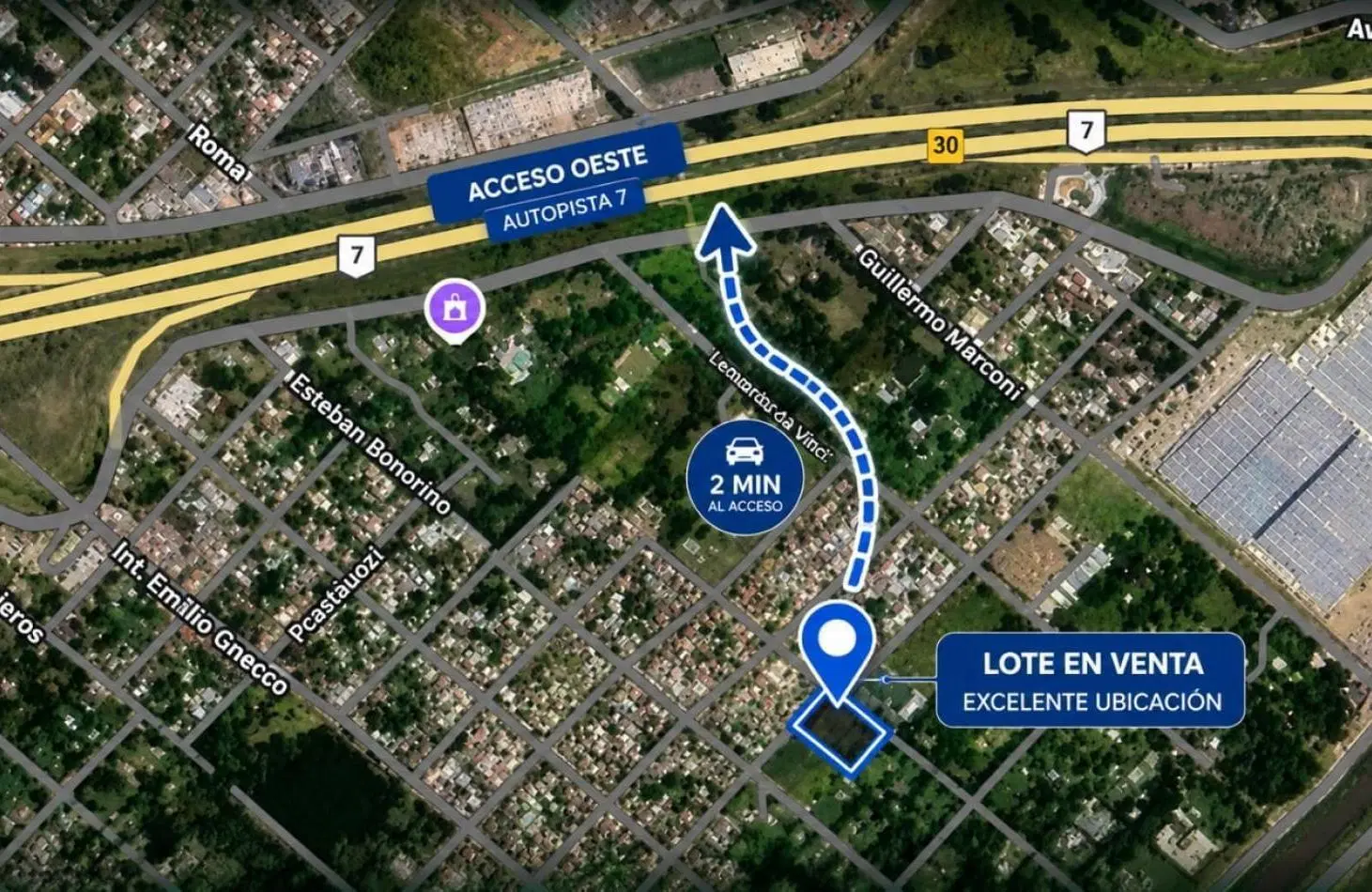 Lote terreno venta 1500m2 Paso del Rey 3