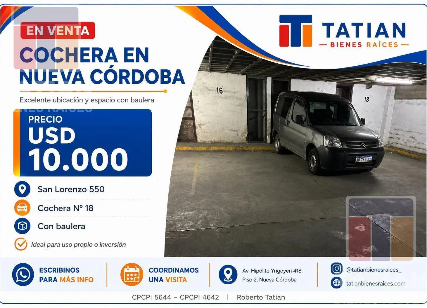Cochera en Nueva Cordoba 1