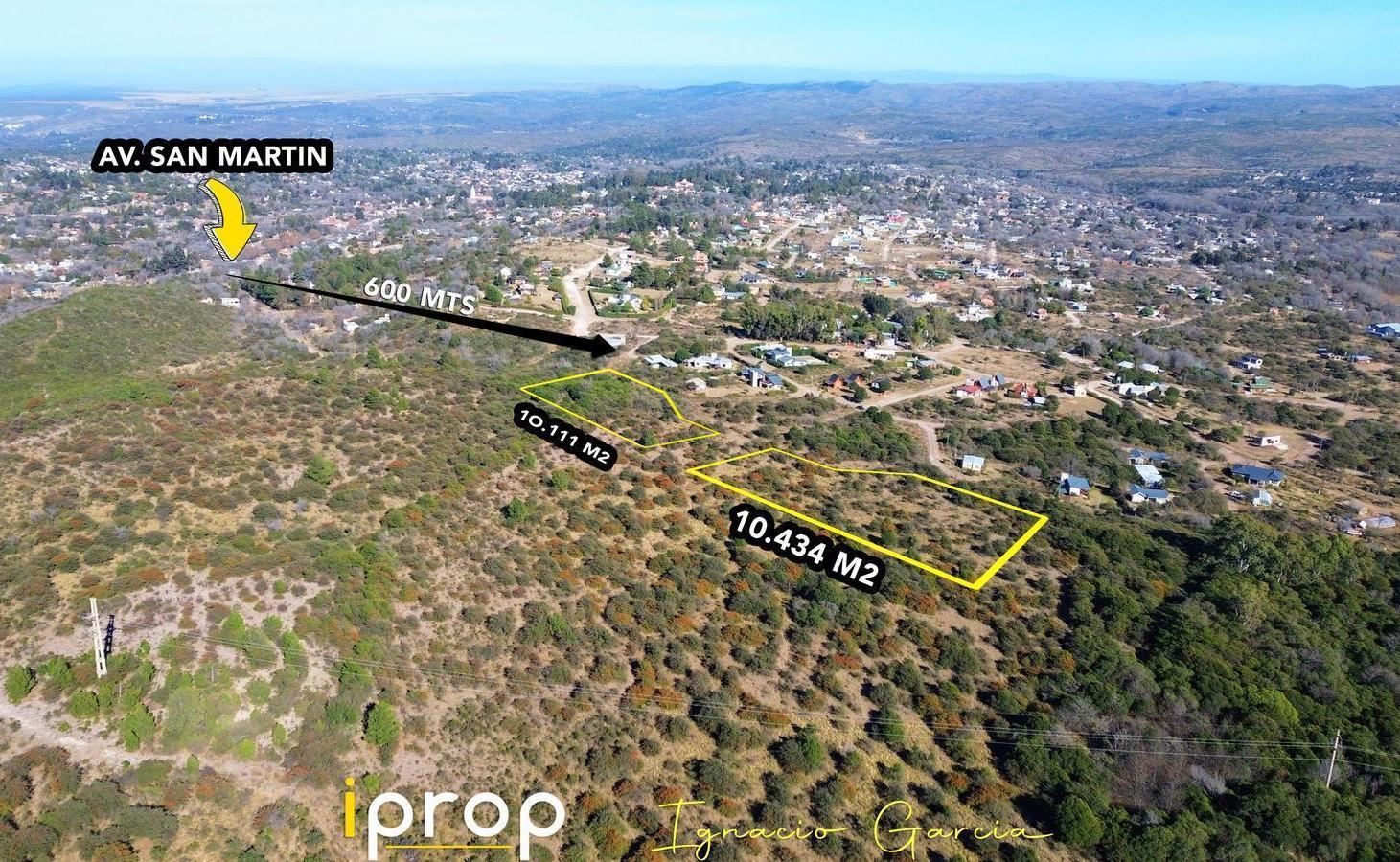 Espectacular Hectarea urbana con vista a las sierras !!! A solo 600 mts. de Av. San Martin