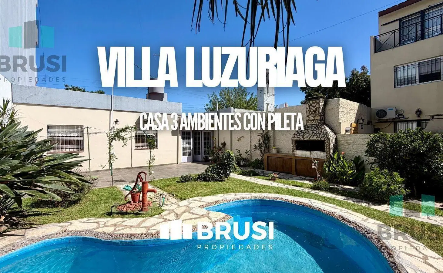 CASA EN VENTA EN VILLA LUZURIAGA - 3 AMBIENTES - CON PILETA 5