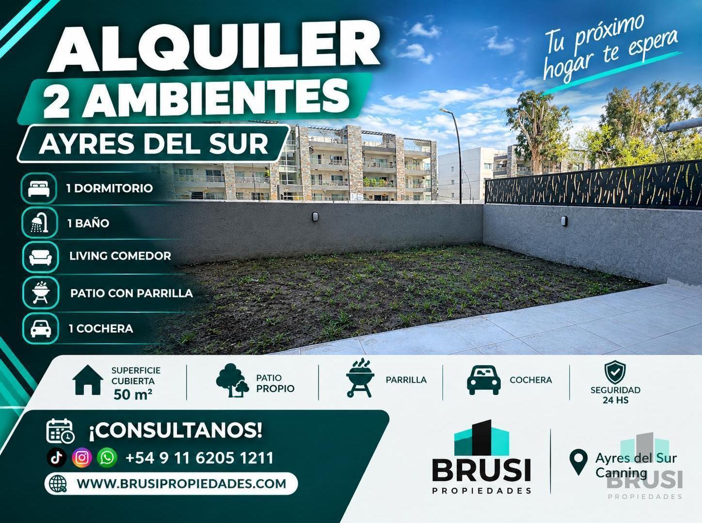 Foto de ALQUILER | DEPARTAMENTO 1 DORMITORIO | AYRES DEL SUR | JARDÍN Y PARRILLA, imagen 1