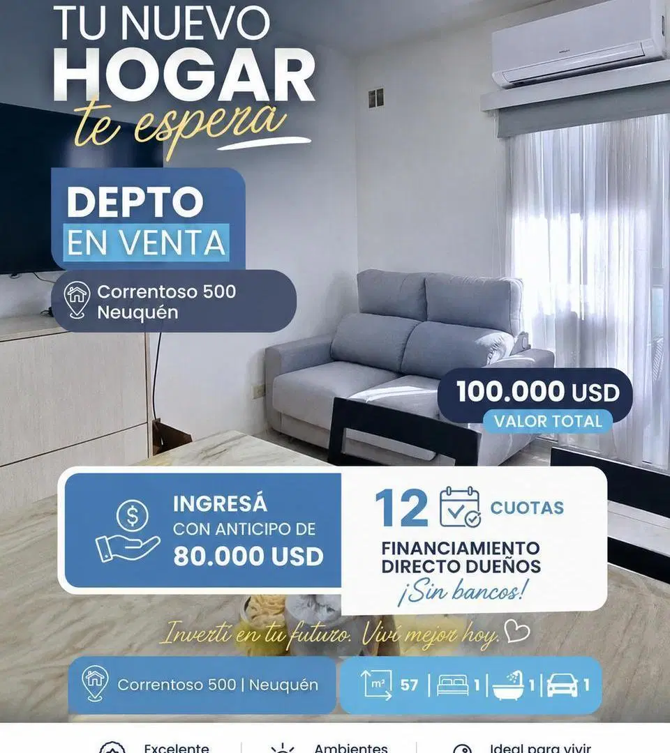 Departamento Dúplex 1 dormitorio con balcón y cochera | Neuquén 1