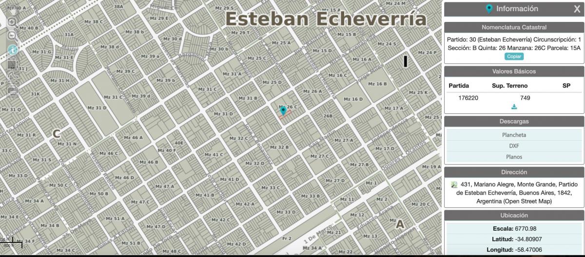 Lote 12 x 62 en venta. Apto desarrollo inmobiliario en Monte Grande
