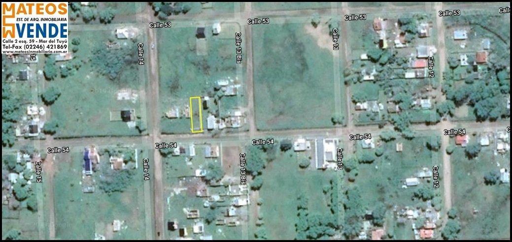 Venta Lote Baldío En Mar Del Tuyú Calle 54 E/ 13 Bis Y 14