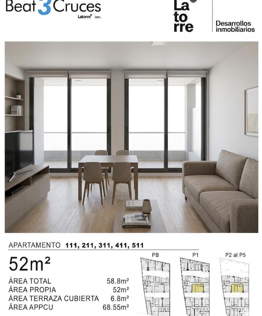 Foto de Venta apartamento 2 dormitorios en tres cruces, imagen 4