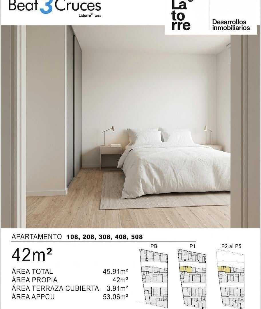 Foto de Venta apartamento 1 dormitorio en Tres Cruces, imagen 5