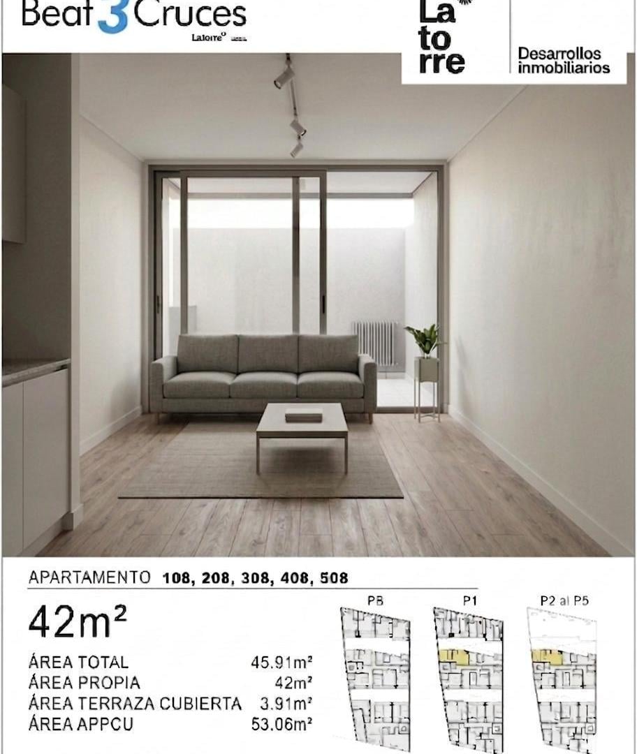 Foto de Venta apartamento 1 dormitorio en Tres Cruces, imagen 2