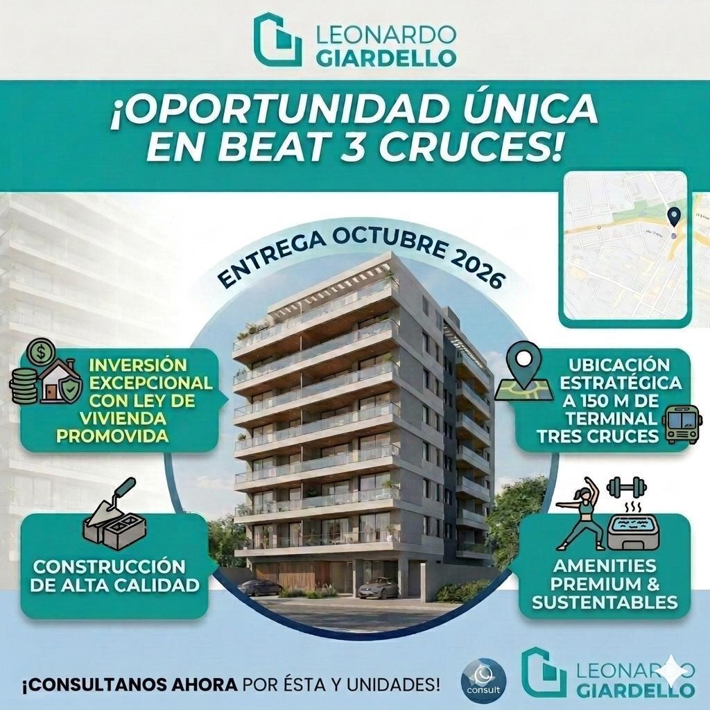 Foto de Venta Apartamento 1 dormitorio zona tres cruces, imagen 5