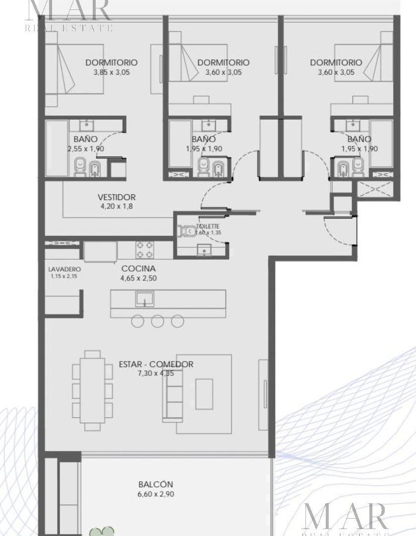 Departamento en Venta con salida al Río, 3 dom en suite con balcón, Acqua Marinas, Nordelta