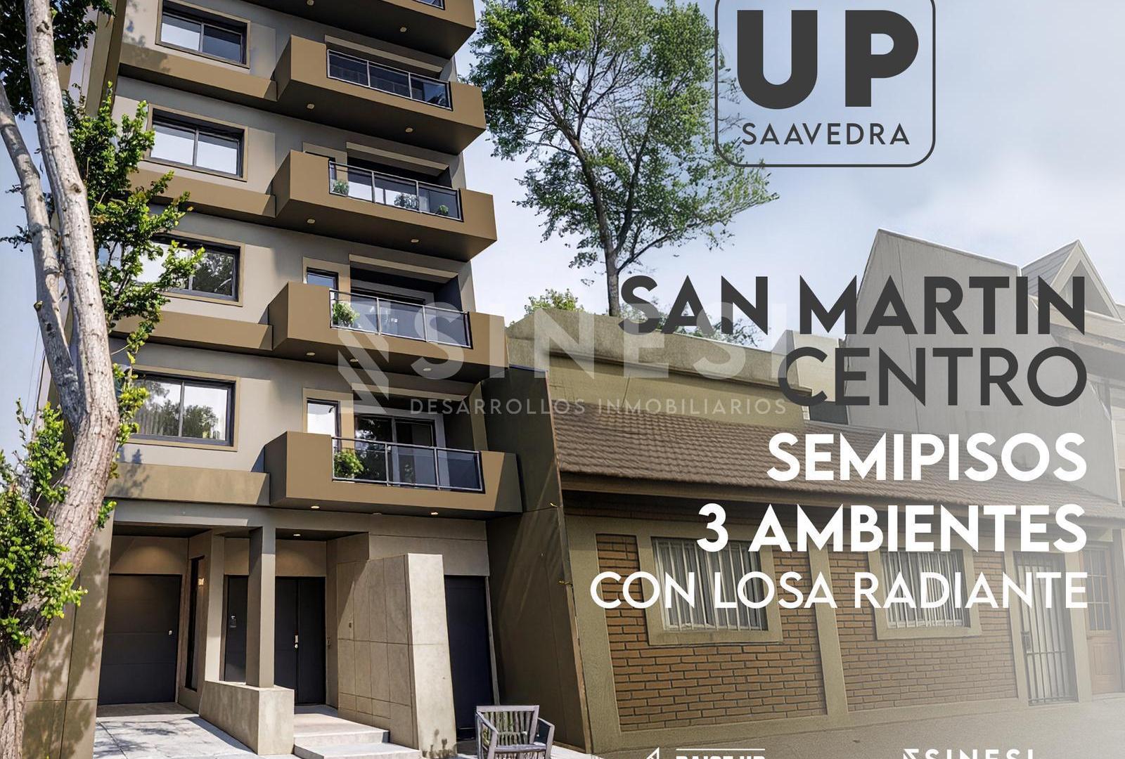 Departamento 3 ambientes con losa radiante a estrenar - San Martin Centro - UP SAAVEDRA
