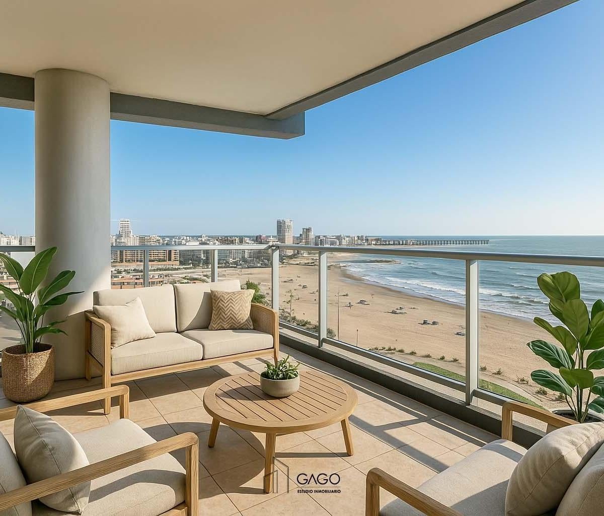 Departamento 4 ambientes con vista al mar, torreón del monje