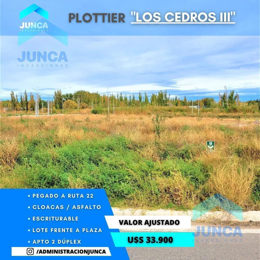 VENTA LOTE Plottier – “Los Cedros 3” 2