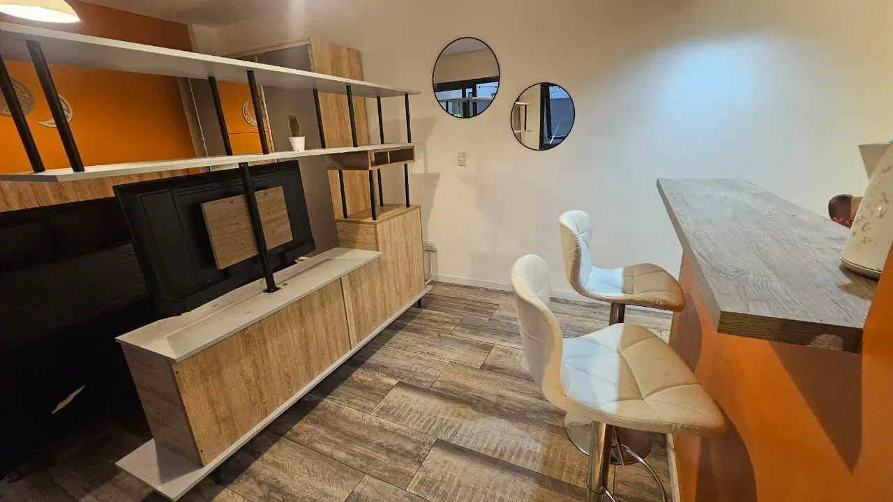 Hermoso monoambiente amoblado con patio 2