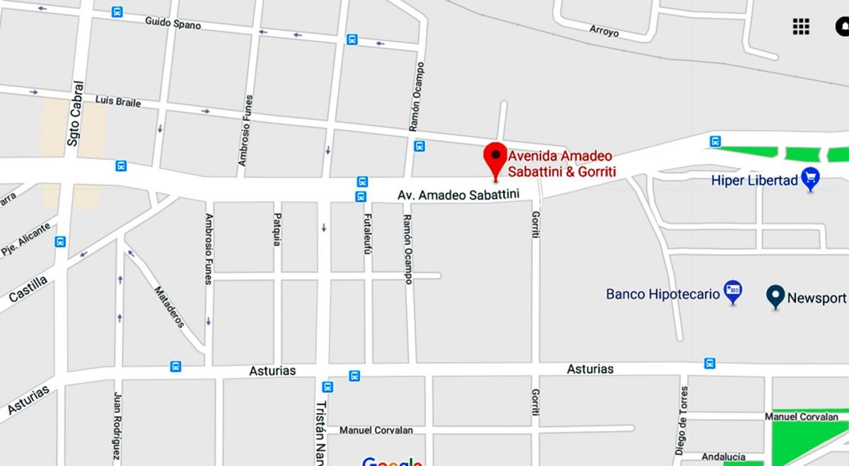 Foto de 3600 m2 en Av. Sabattini esquina Gorriti para construir, imagen 2