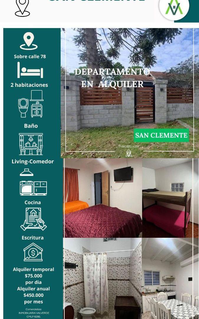 DEPARTAMENTO EN ALQUILER TEMPORARIO SAN CLEMENTE