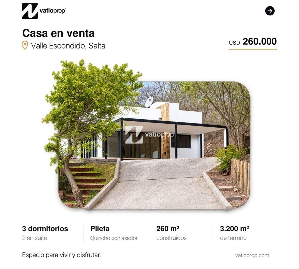 Foto de Casa en venta en Valle Escondido, Salta | 3 dormitorios, pileta y, imagen 1