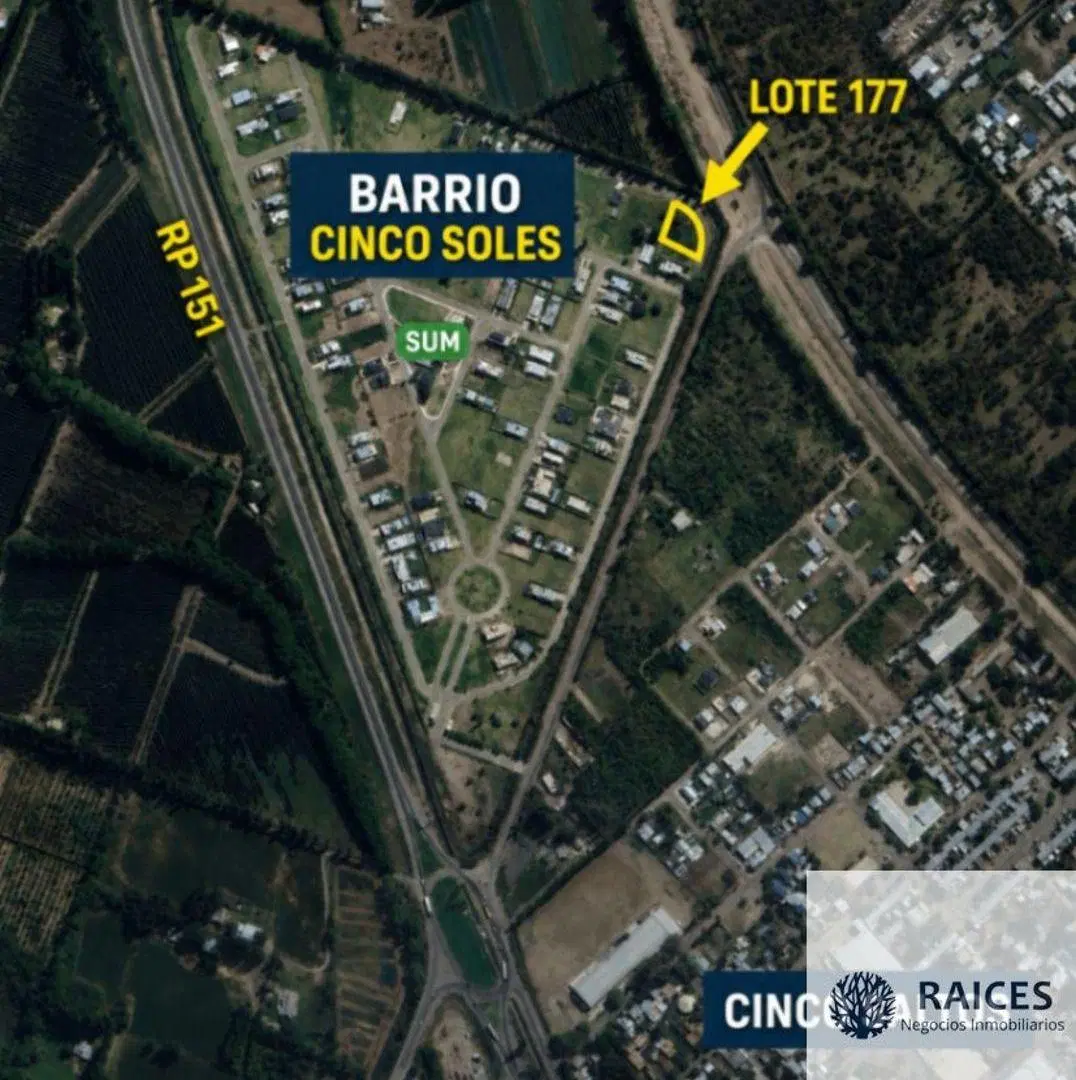 Terreno / Lote en venta de 962.11m2 ubicado en Cinco Saltos 4