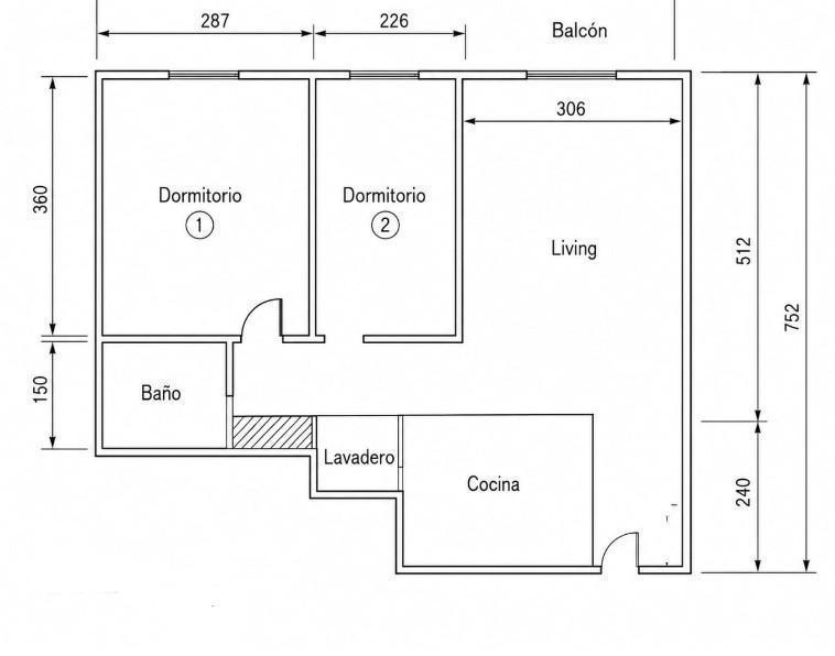 DEPARTAMENTO 3 AMBIENTES VENTA VILLA PUEYRREDON CON BALCON CONTRA FRENTE POR ESCALERA