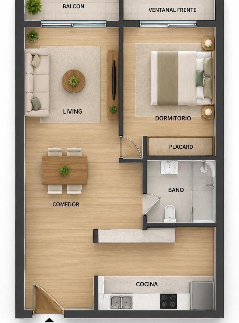 Foto de DEPARTAMENTO 2 AMBIENTES ALQUILER RECOLETA BALCON AL FRENTE, imagen 1