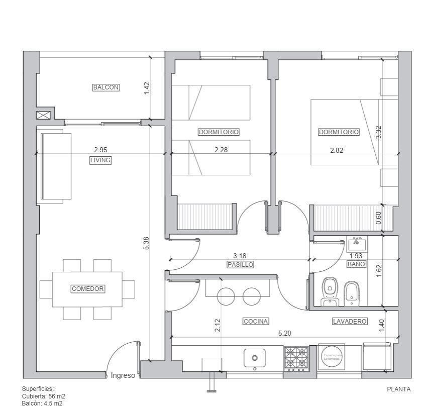 Departamento en venta de 2 Dormitorios Piso 12, Rioja 1200, Rosario, Apto credito