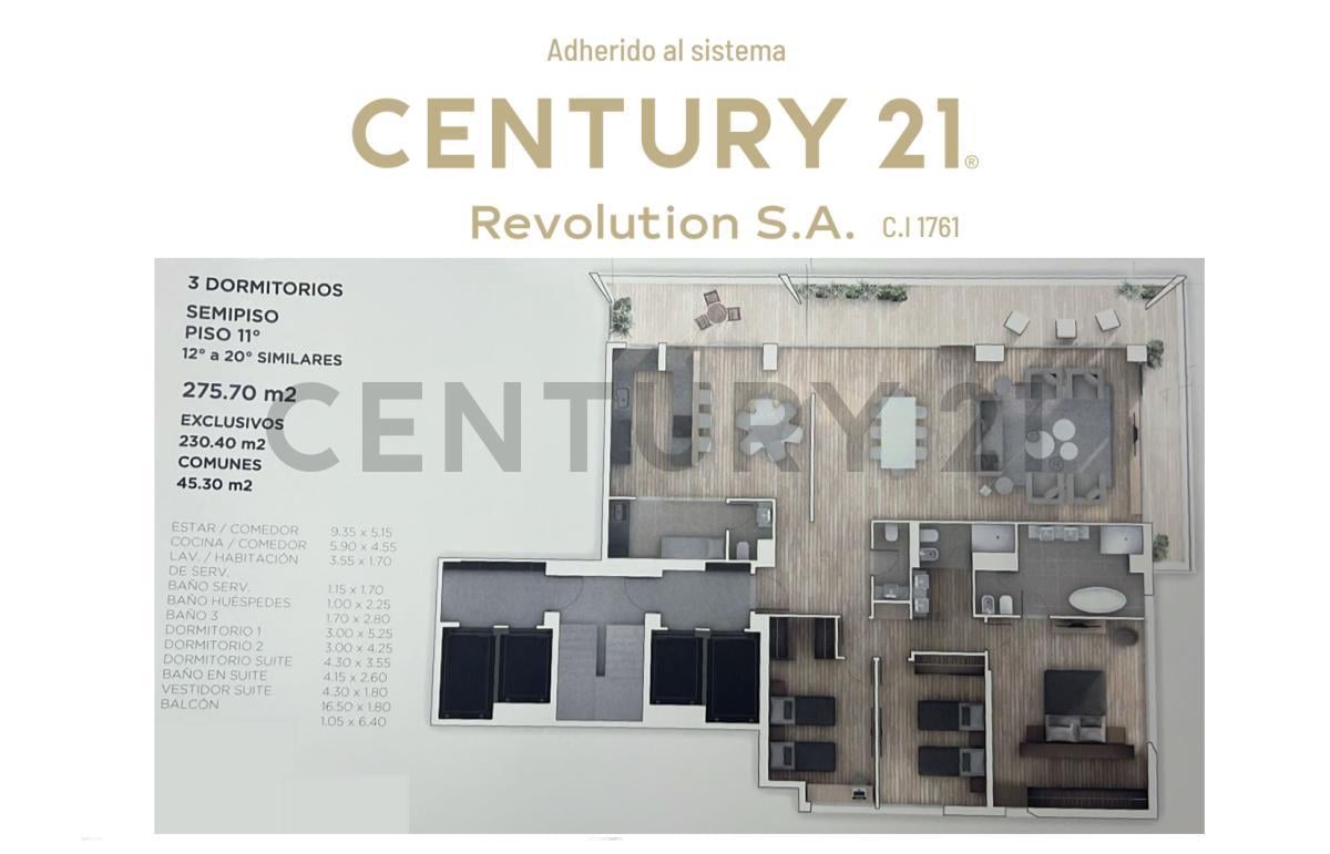 VENTA Semipiso de 3 Dormitorios con amenities premium en Centro, Rosario
