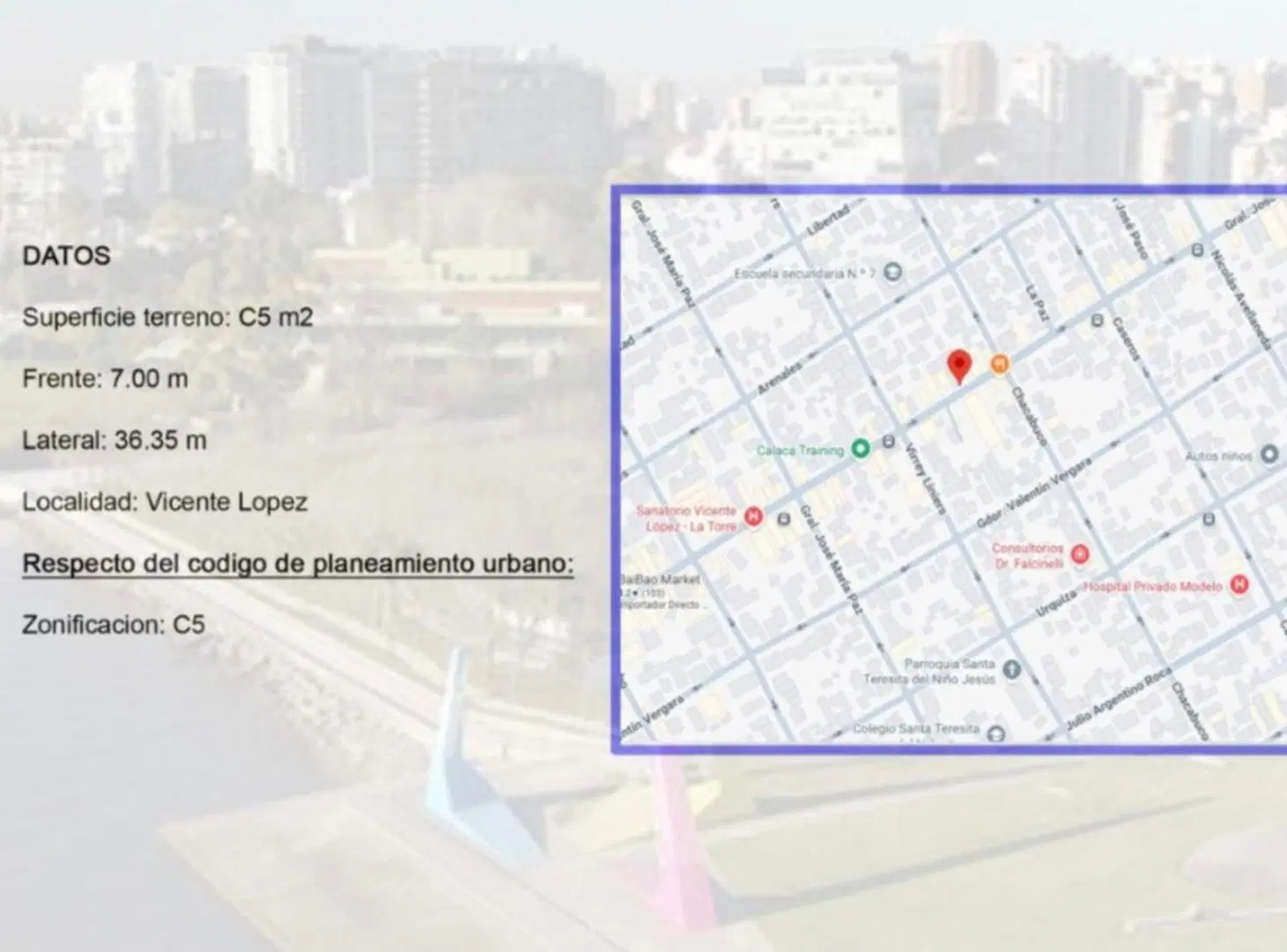 VENTA LOTE FLORIDA VICENTE LOPEZ PARA DESARROLLO 3